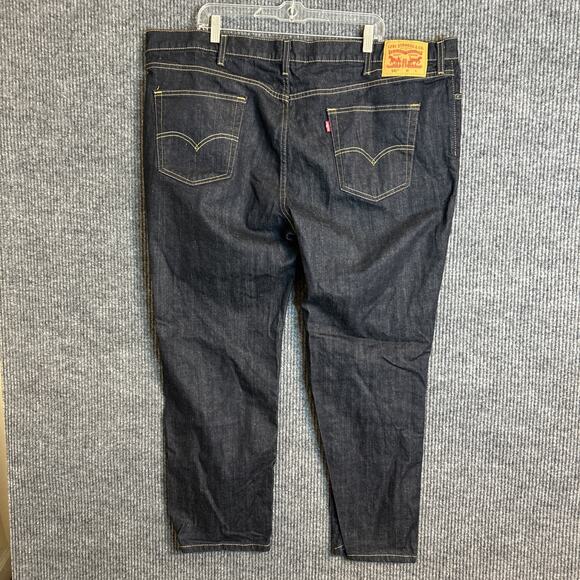 Levi's Mens Athletic Taper Fit Jeans Size 48 Blue Dark Wash Denim Cotton Blend - Picture 2 of 9